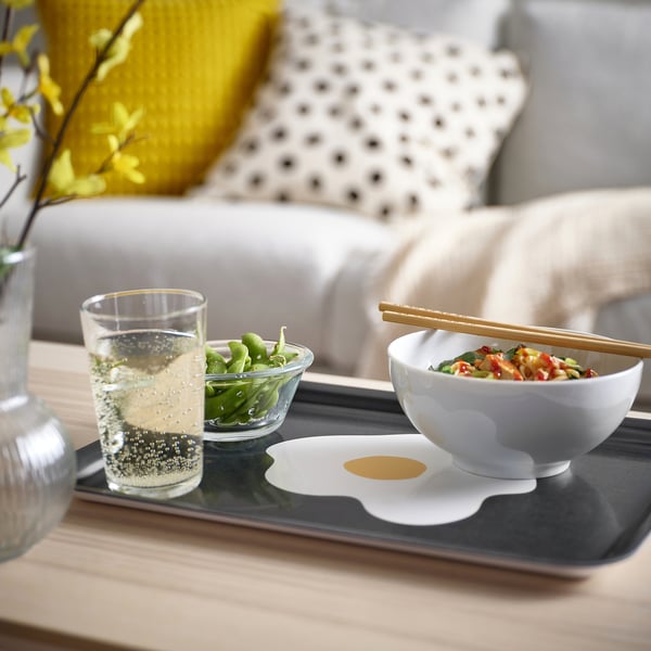 KEJSARFISK - KEJSARFISK Tray, patterned multicolour, 28x37 cm