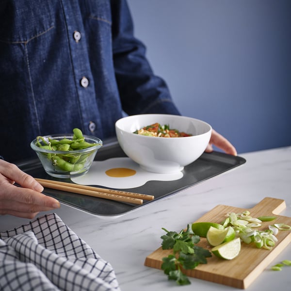 KEJSARFISK - KEJSARFISK Tray, patterned multicolour, 28x37 cm