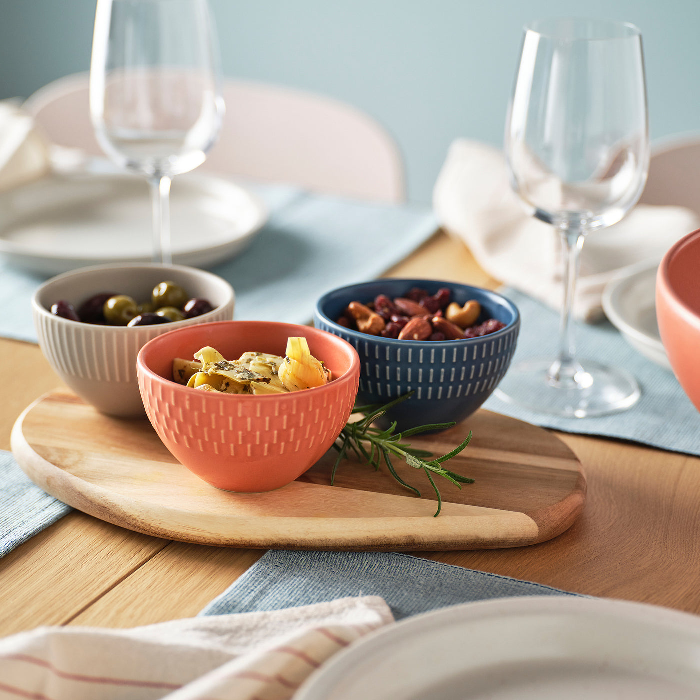 KEJSERLIG bowl, mixed colours, 10 cm, 3 pack