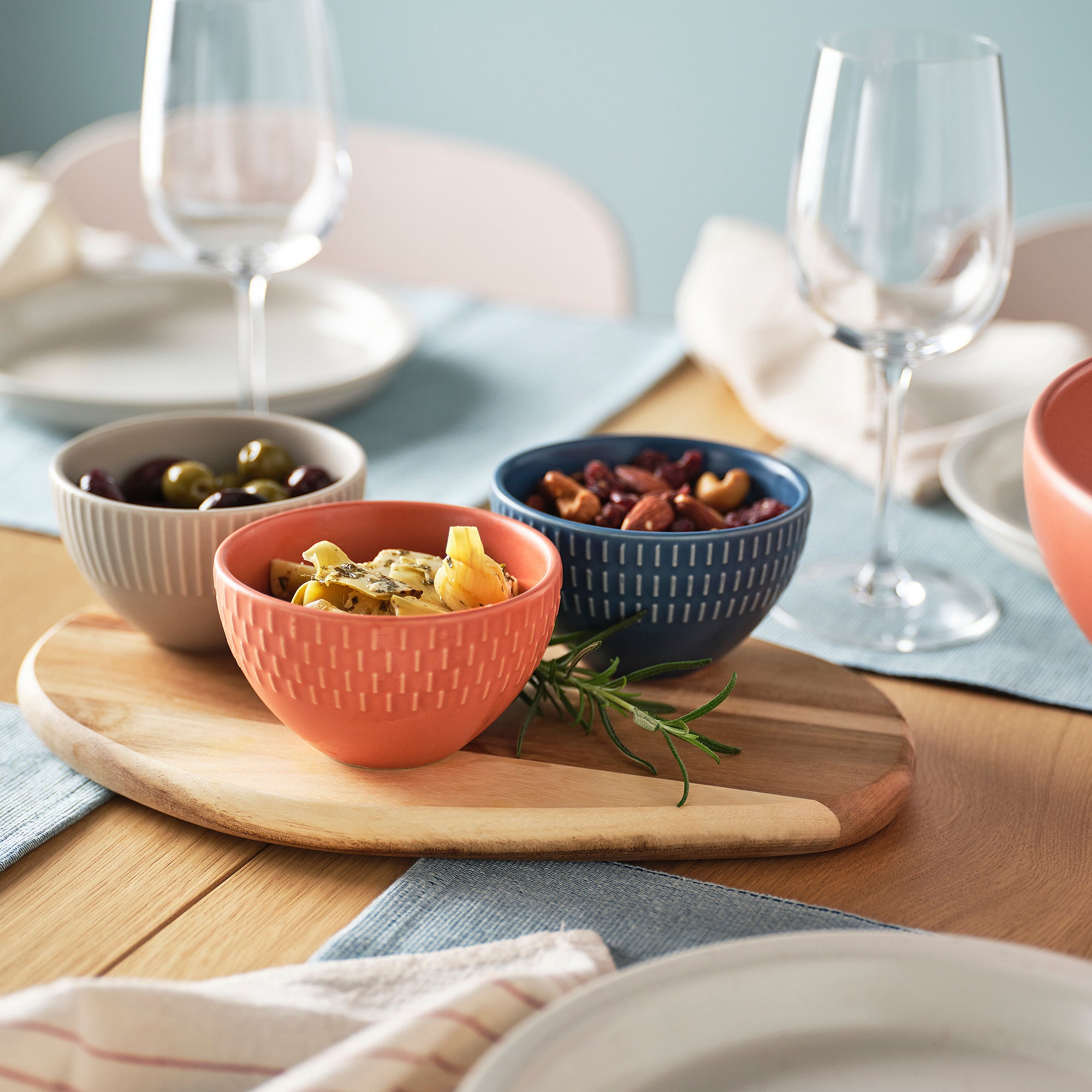 KEJSERLIG bowl, mixed colours, 10 cm, 3 pack