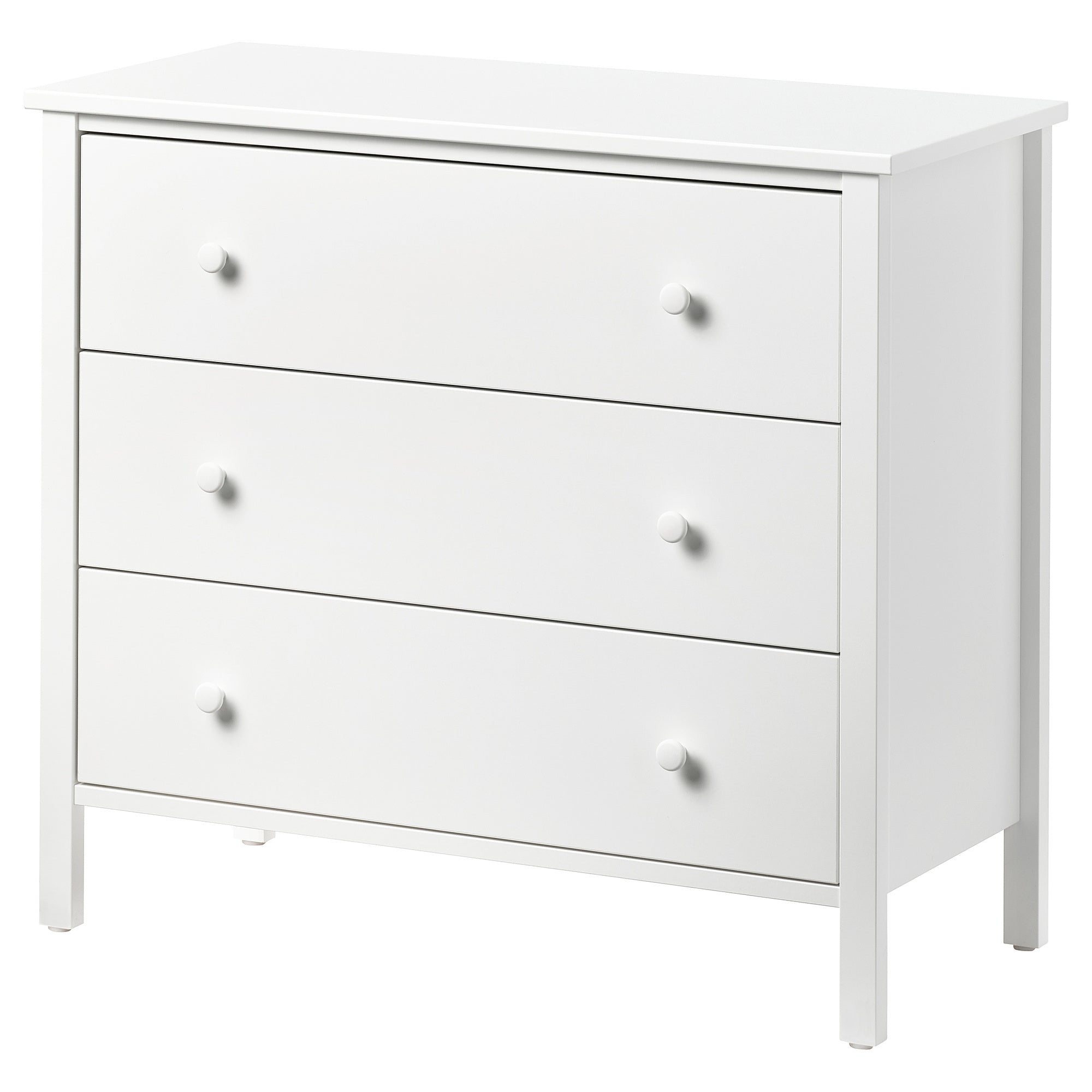 KILBERGET chest of 3 drawers, white, 86x78 cm