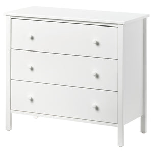 KILBERGET chest of 3 drawers, white, 86x78 cm