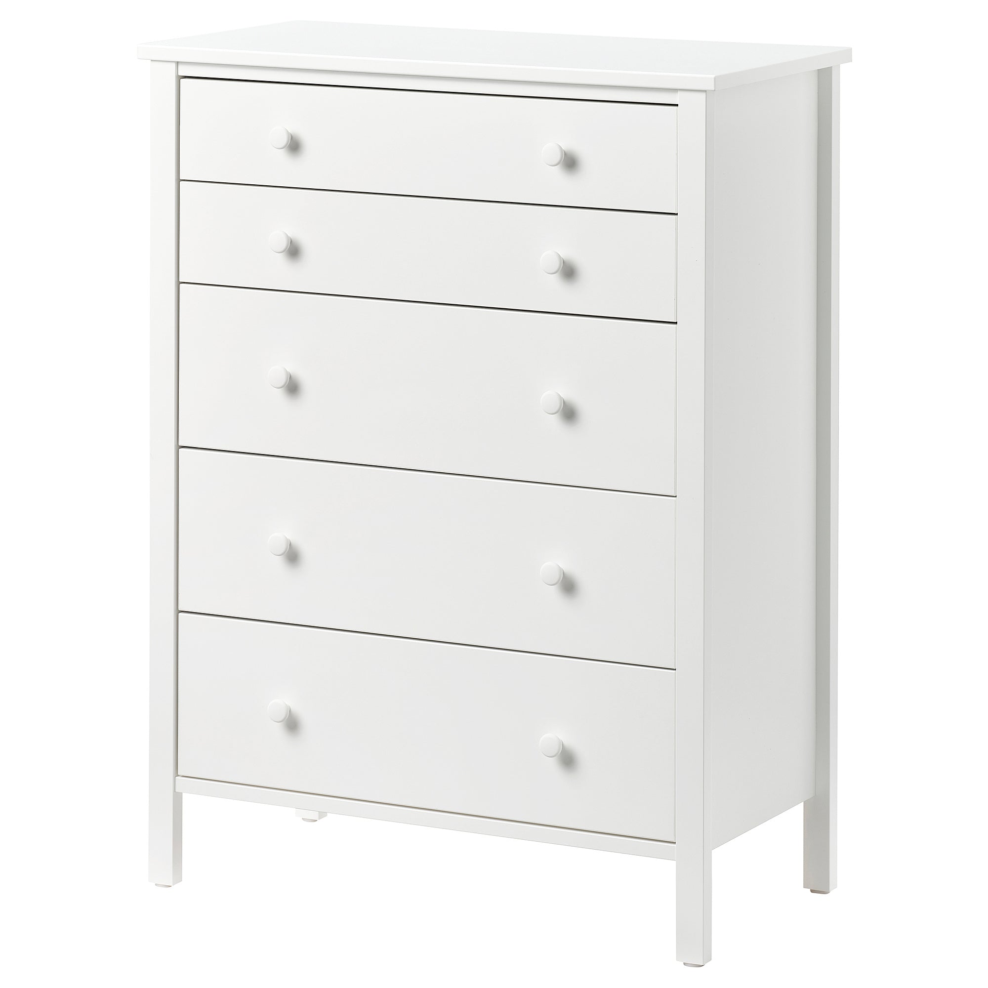 KILBERGET chest of 5 drawers, white, 76x102 cm