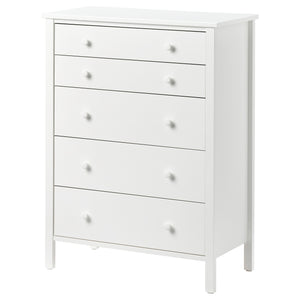 KILBERGET chest of 5 drawers, white, 76x102 cm