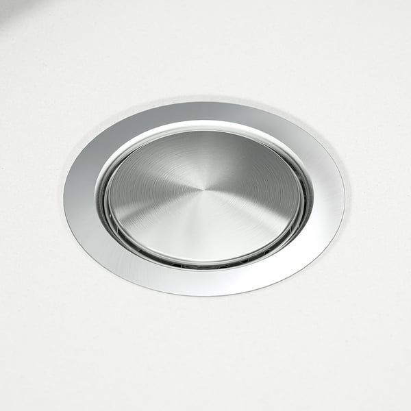KILSVIKEN - KILSVIKEN Inset sink, 1 bowl with drainboard, white quartz composite, 72x46 cm