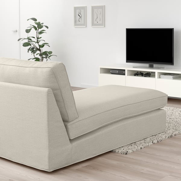 KIVIK chaise longue, Gunnared beige, 90x83x163 cm