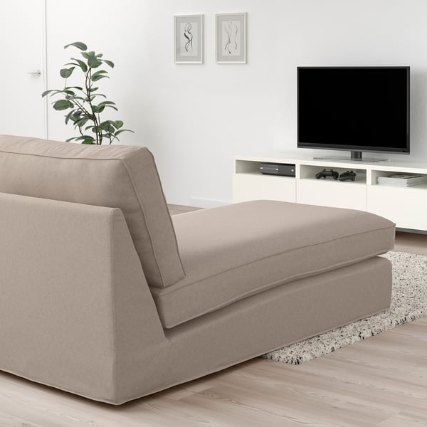 KIVIK chaise longue, Tallmyra beige, 90x83x163 cm