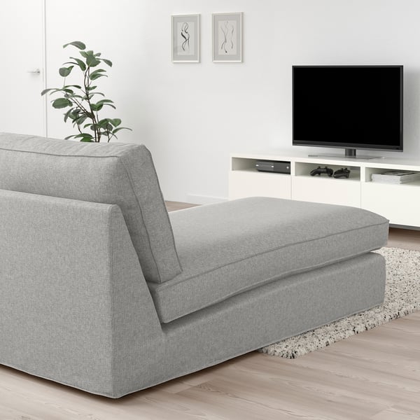 KIVIK chaise longue, Tallmyra white/black, 90x83x163 cm