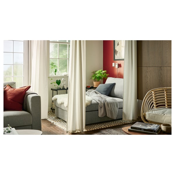 KIVIK Chaise-longue, Tibbleby beige/grigio ,
