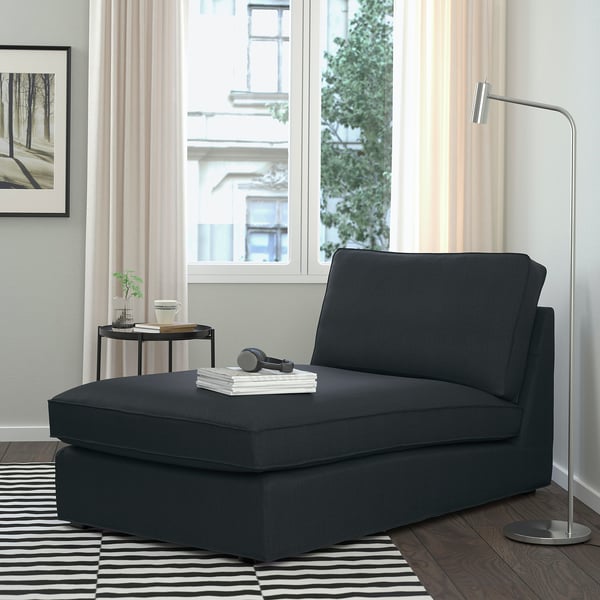 KIVIK chaise longue, Tresund anthracite, 90x83x163 cm