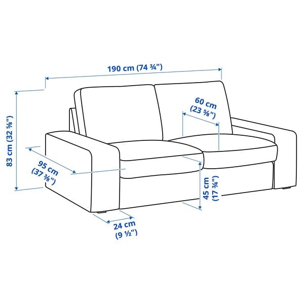 Ikea KIVIK - 2-seater sofa, Tallmyra beige ,