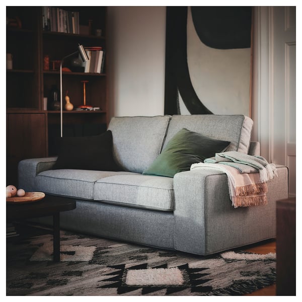 KIVIK 2-seat sofa, Tibbleby beige/grey, 140x83x95 cm