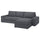 KIVIK - 3-seater sofa with chaise-longue, Gunnared smoky gray