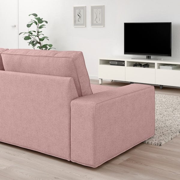 Ikea KIVIK - 3-seater sofa with chaise-longue, Gunnared light brown-pink ,