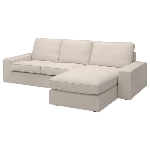 KIVIK 3-seat sofa with chaise longue, Tresund light beige, 280x83x163 cm