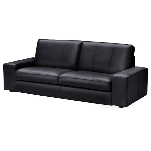 KIVIK 3-seat sofa, Grann/Bomstad black, 227x83x95 cm
