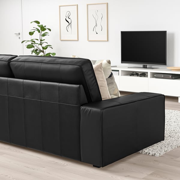 KIVIK 3-seat sofa, Grann/Bomstad black, 227x83x95 cm