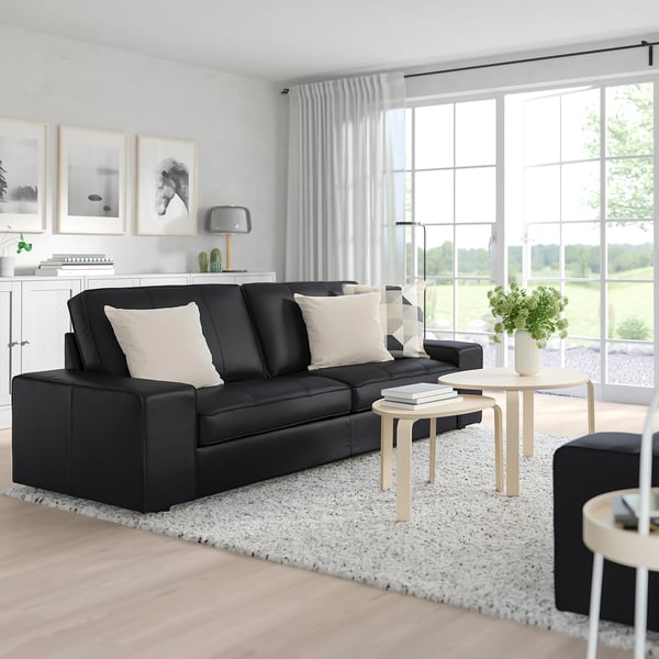 KIVIK 3-seat sofa, Grann/Bomstad black, 227x83x95 cm