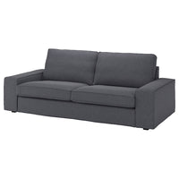 KIVIK 3-seat sofa, Gunnared medium grey, 228x83x95 cm