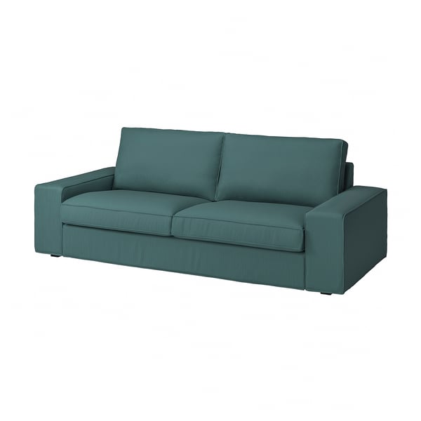 KIVIK 3-seat sofa, Kelinge grey-turquoise, 228x83x95 cm