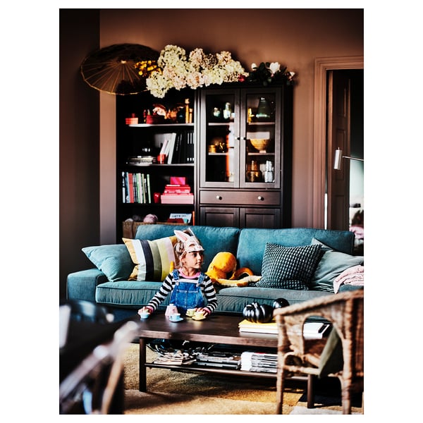 KIVIK 3-seat sofa, Kelinge grey-turquoise, 228x83x95 cm