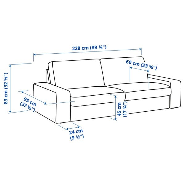 Ikea KIVIK - 3-seater sofa, Tallmyra beige