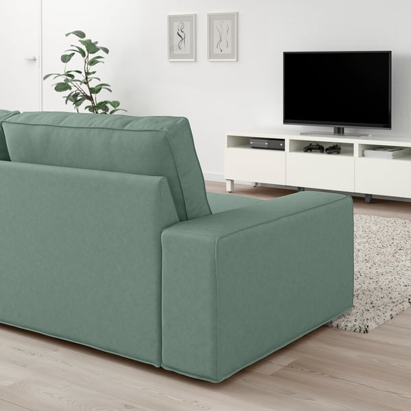 KIVIK 3-seat sofa, Tallmyra light green, 228x83x95 cm