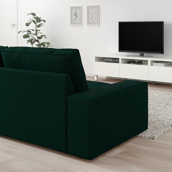 KIVIK - 3-seater sofa, Tallmyra dark green ,