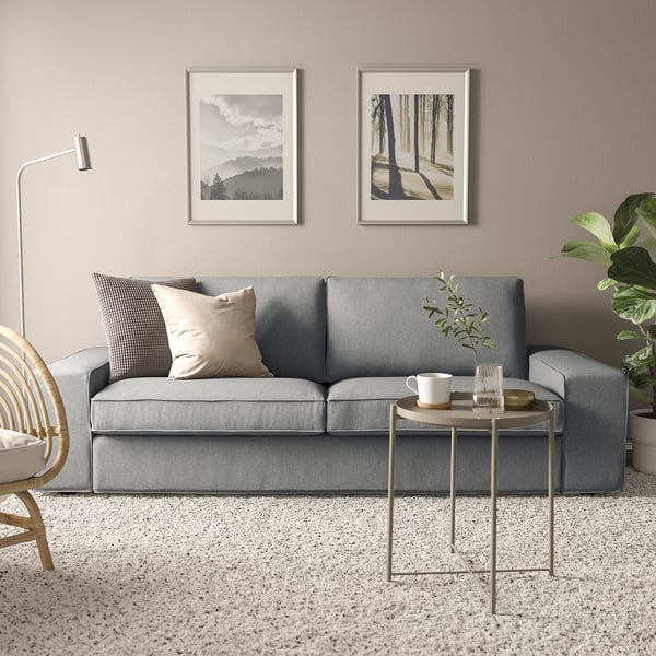 KIVIK 3-seat sofa, Tibbleby beige/grey, 228x83x95 cm