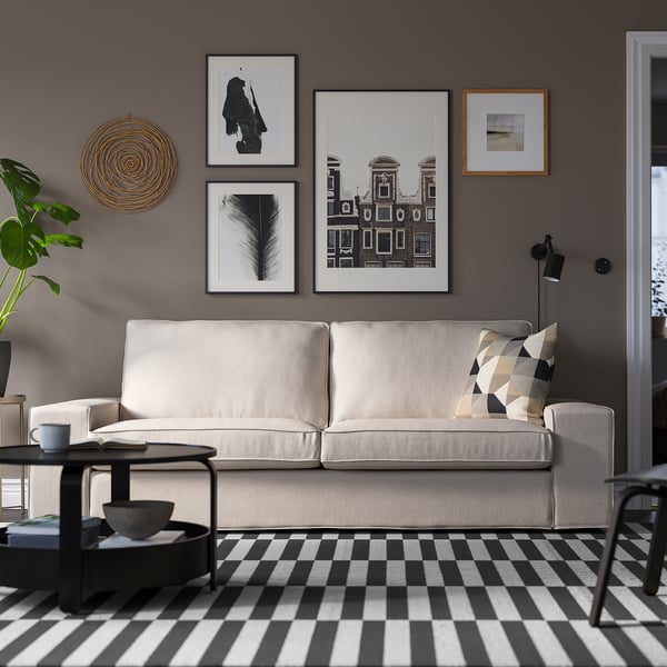 KIVIK 3-seat sofa, Tresund light beige, 228x83x95 cm
