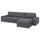 KIVIK - 4-seater sofa with chaise-longue, Gunnared smoky gray