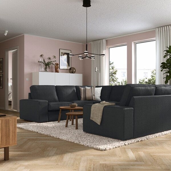 Ikea KIVIK - 6-seater U-shaped sofa, Tresund anthracite ,