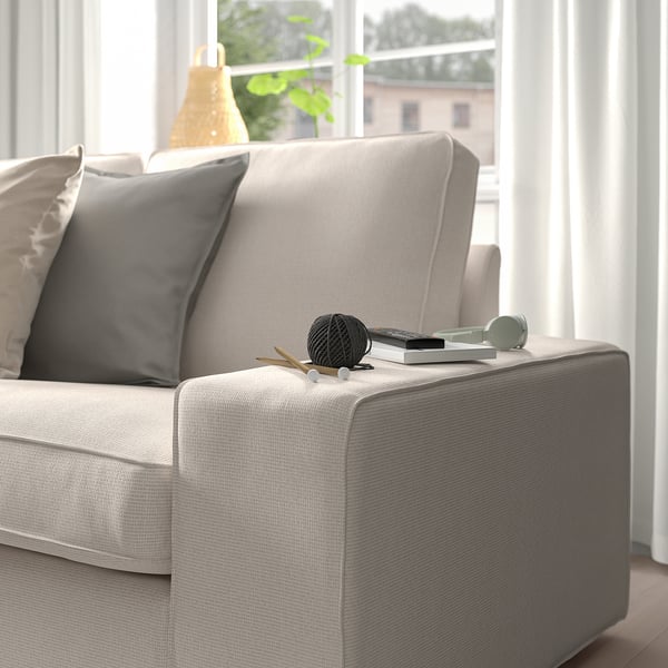 KIVIK u-shaped sofa, 6 seat, Tresund light beige, 328x83x257 cm