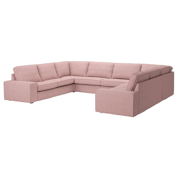 KIVIK u-shaped sofa, 7-seat, Gunnared light brown-pink, 368x83x257 cm
