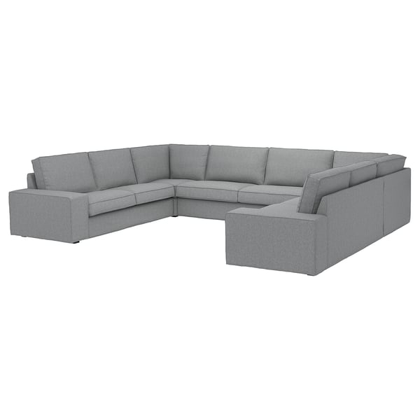 KIVIK u-shaped sofa, 7-seat, Tibbleby beige/grey, 368x83x257 cm