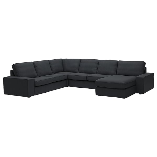KIVIK corner sofa, 5-seat w chaise longue, Tresund anthracite, 24x83x95 cm