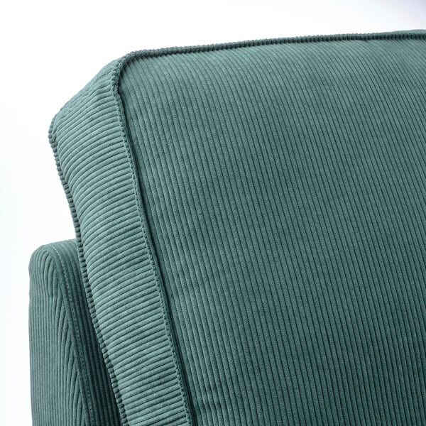 KIVIK corner sofa, 6-seat w chaise longue, Kelinge grey-turquoise, 24x83x163 cm