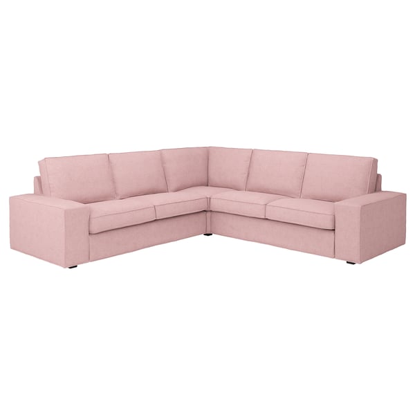 KIVIK corner sofa, 4-seat, Gunnared light brown-pink, 257x83x95 cm