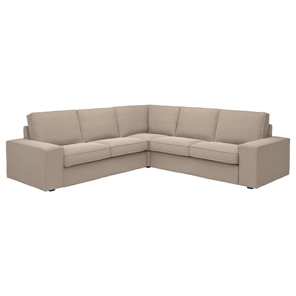 KIVIK corner sofa, 4-seat, Tallmyra beige, 257x83x95 cm