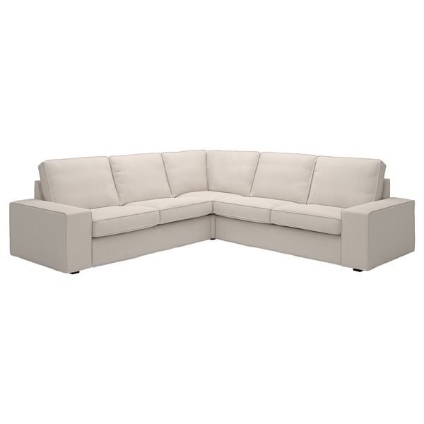 KIVIK corner sofa, 4-seat, Tresund light beige, 257x83x95 cm