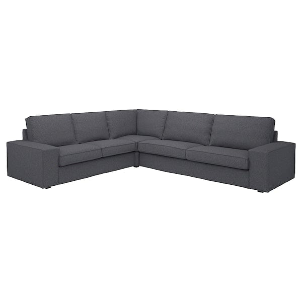 KIVIK - 5-seater corner sofa, Gunnared smoke gray