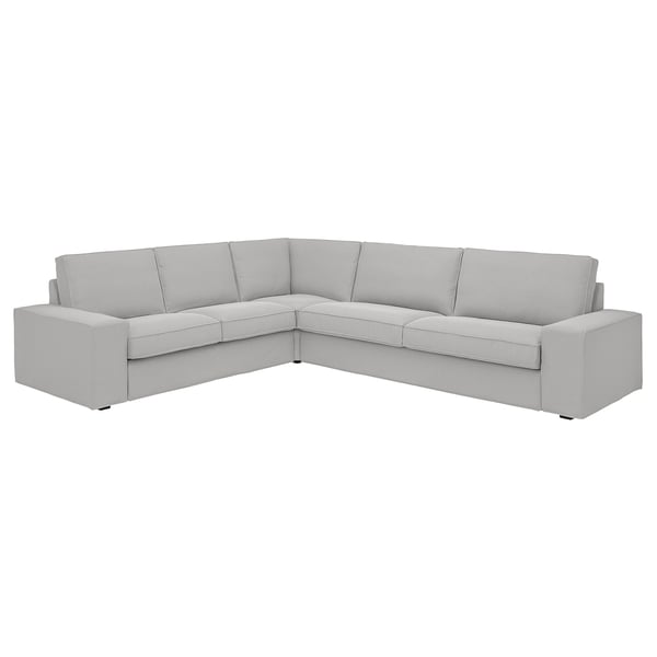 KIVIK corner sofa, 5-seat, Tallmyra white/black, 24x83x95 cm
