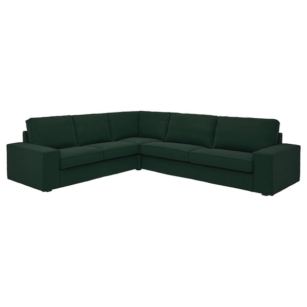 KIVIK corner sofa, 5-seat, Tallmyra dark green, 24x83x95 cm