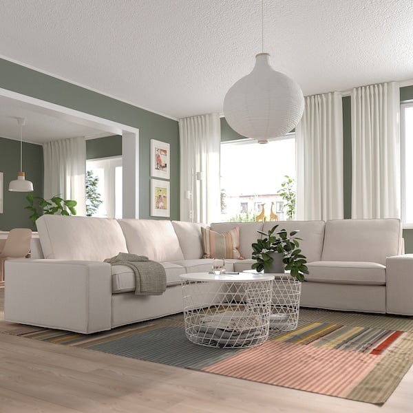 Ikea KIVIK - 5 seater corner sofa, Tresund light beige