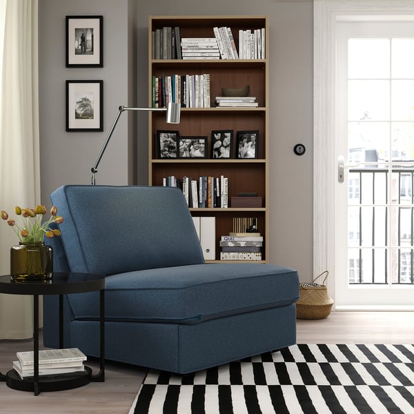 KIVIK 1-seat sofa-bed, Gunnared blue, 90x86x97 cm