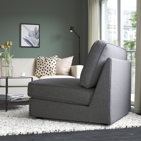 KIVIK 1-seat sofa-bed, Gunnared medium grey, 90x86x97 cm