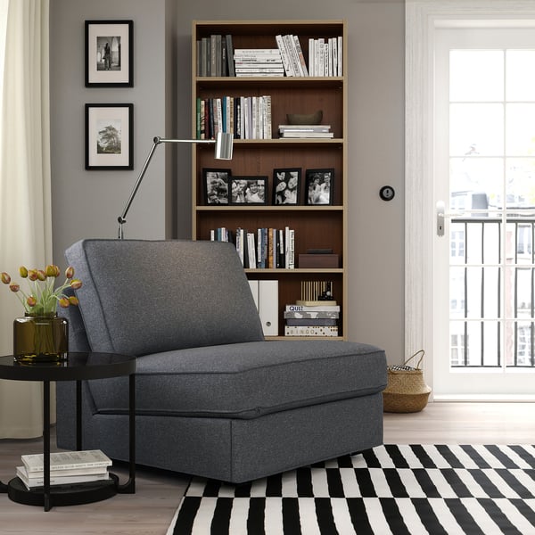 KIVIK 1-seat sofa-bed, Gunnared medium grey, 90x86x97 cm
