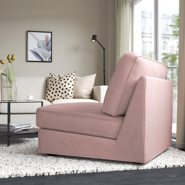KIVIK - 1-seater sofa bed, Gunnared light brown-pink ,