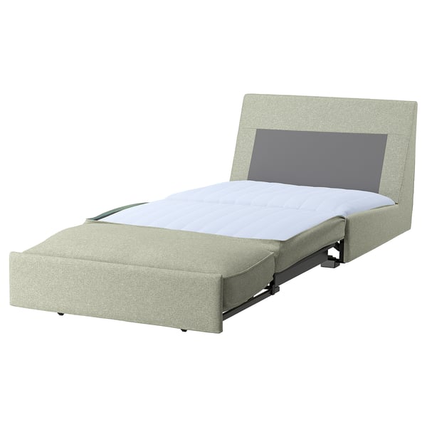 KIVIK - 1-seater sofa bed, Gunnared light green ,