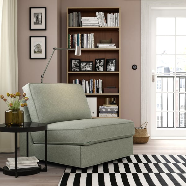 KIVIK - 1-seater sofa bed, Gunnared light green ,